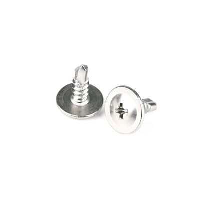 Metrica Testa di wafer in acciaio inossidabile Phillips viti di trivellazione Ss410 Parafusos per metallo