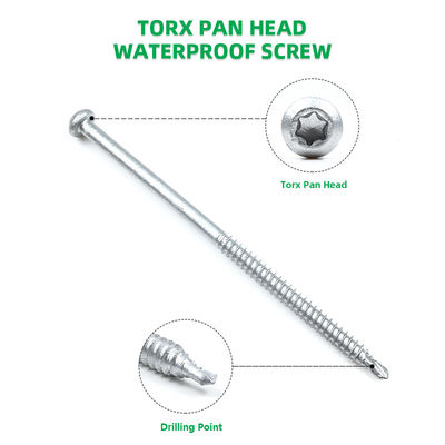 St6.3*125mm Bimetallo Galvanizzato Pan Head Torx viti auto-perforazione supporto personalizzato