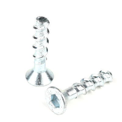 Acciaio al carbonio, bianco, zinco rivestito con presa esessuale, testa piatta, auto-perforazione, muratura, viti per calcestruzzo M8 50 mm