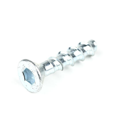 Acciaio al carbonio, bianco, zinco rivestito con presa esessuale, testa piatta, auto-perforazione, muratura, viti per calcestruzzo M8 50 mm
