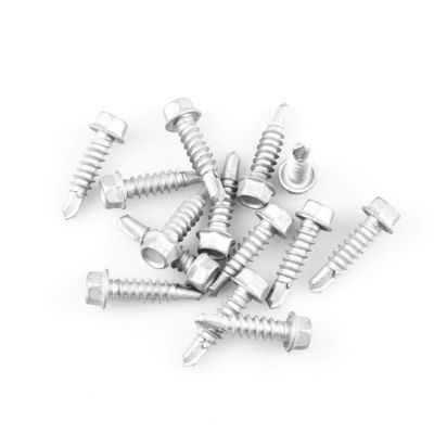 SCM435 Unitek Sus304 Sus410 Hex Washer Self Drilling Screw St6.3x25 per Fiber Cement Board