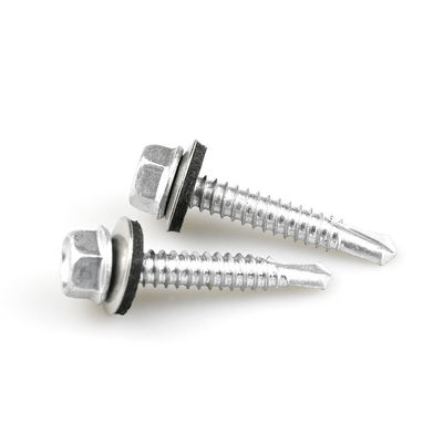 Termine di pagamento T/T A4 acciaio inossidabile testa esadeca bimetallico ST6.3 vite auto-perforazione Epdm lavastoviglie per piastra di tetto