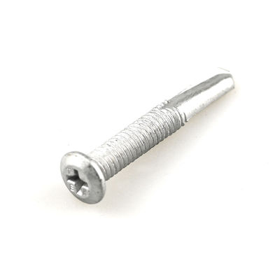 Finitura semplice in acciaio inossidabile Acciaio al carbonio Scm435 Ruspert Tek Bi Metal Wafer Head Cross Driver Drilling Screw
