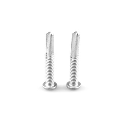Finitura semplice in acciaio inossidabile Acciaio al carbonio Scm435 Ruspert Tek Bi Metal Wafer Head Cross Driver Drilling Screw