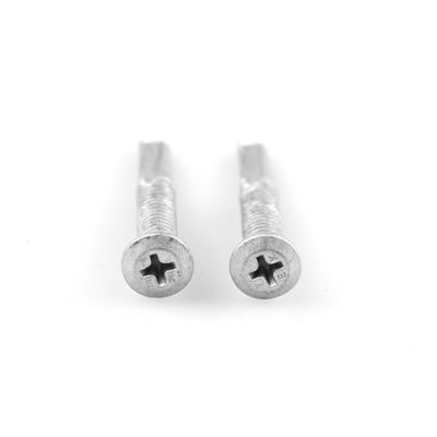 Finitura semplice in acciaio inossidabile Acciaio al carbonio Scm435 Ruspert Tek Bi Metal Wafer Head Cross Driver Drilling Screw