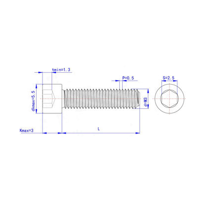 GB Standard M3-M12 304 Acciaio inossidabile Sottofondo esessuale Capo di riempitore Testa a filo A2-70