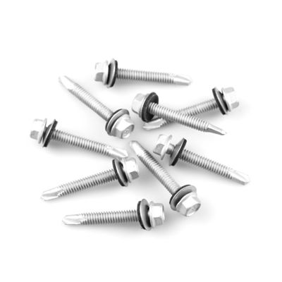 Vattone per il tetto di struttura in acciaio con testa esagonale bi-metallica e lavastoviglie EPDM 6.3x45 T/T