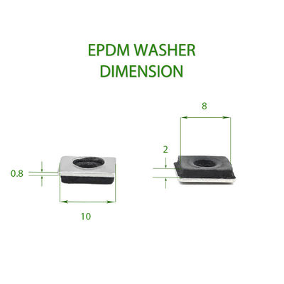 304 Acciaio inossidabile Quadratura Epdm Tetti di gomma nera legata di sigillatura Washer gomma di guarnizione