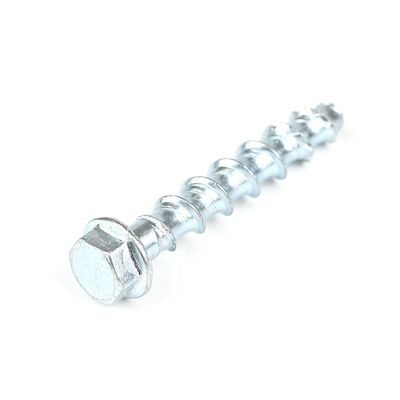 HEX Flange Ancoraggio a vite di calcestruzzo bullone acciaio al carbonio zinco bianco placcato per lavori pesanti