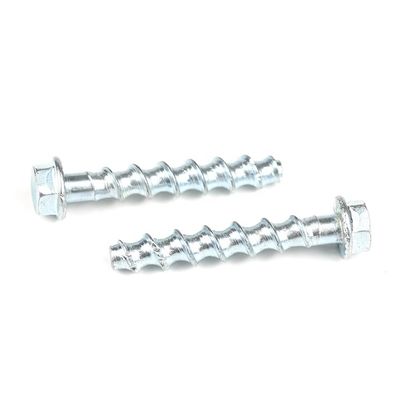 HEX Flange Ancoraggio a vite di calcestruzzo bullone acciaio al carbonio zinco bianco placcato per lavori pesanti