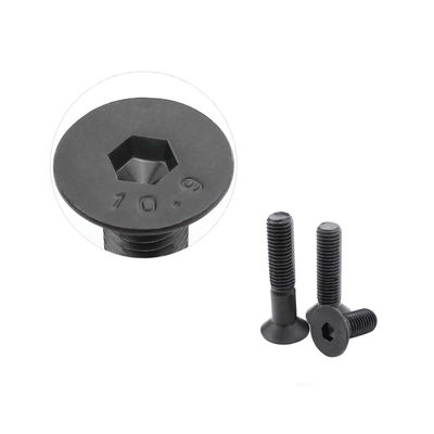 10.9 Grade Black Oxide Hex Socket Flat Bolt per bulloni metrici in acciaio al carbonio da 16 mm a 100 mm