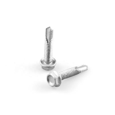 Tornitori a testa piatta per auto-perforazione para metallo di acero con flange esessuale bimetallo