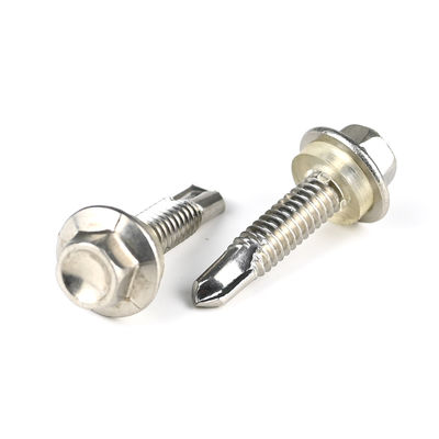 Ruspert Ss304 Testa di lavaggio in acciaio inossidabile Hex Vattone auto-perforazione con lavaggio in Pvc per fissaggio solare