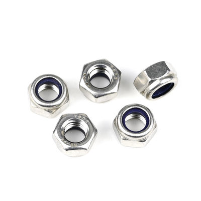 316 Acciaio inossidabile M8 auto bloccante Hex Nylock Insert Nuts per l'industria automobilistica