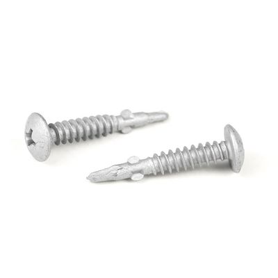 Tipo di azionamento in recessione giallo di Phillips Cross Screw auto-perforazione con ali per scaldabagno solare