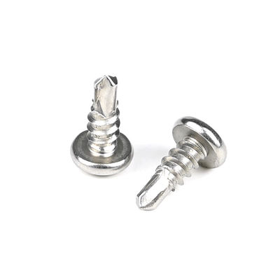 Trattamento rivestito di zinco in acciaio inossidabile Phillips Pan Head Screw auto-perforazione per metallo