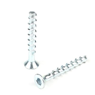 Metrica bianco zinco rivestito M8 auto-perforazione per la muratura ancore viti per il cemento standard