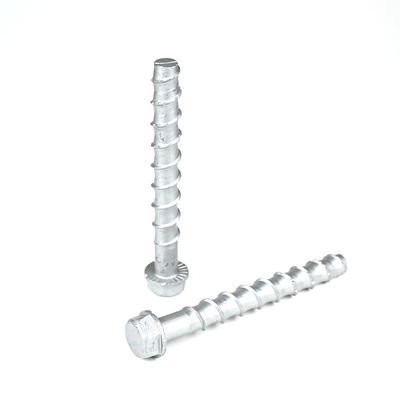Zinc Finish Hex Head Concrete Screw Self Tapping Anchor Bolts per una forte installazione