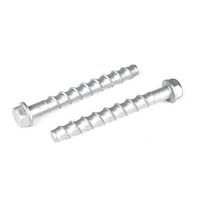 Zinc Finish Hex Head Concrete Screw Self Tapping Anchor Bolts per una forte installazione