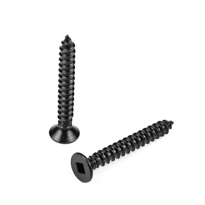 Zinc Acciaio inossidabile nero Quadratura Controffusore Flat Head Vitri di legno