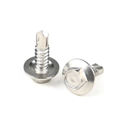 100% QC Test Wafer Head Acciaio inossidabile cinque angoli flange auto-perforazione viti di sicurezza