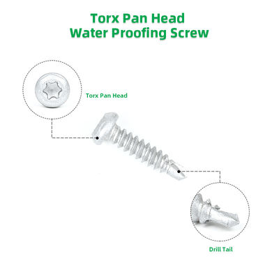 Bi-metallo acciaio inossidabile 304 Torx Pan Head viti auto-perforazione vite impermeabili