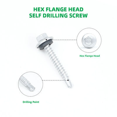 Ruspert Flange Hex Head Self Drilling Tek Screw per applicazioni versatili