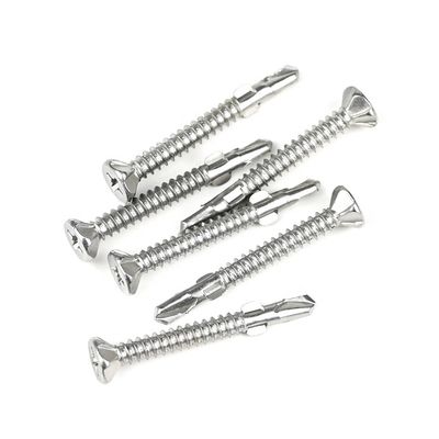 SUS410 Flat Phillips Head Self Tapping Self Drilling Screw Wing Tek Screw con puntini 4.2x38
