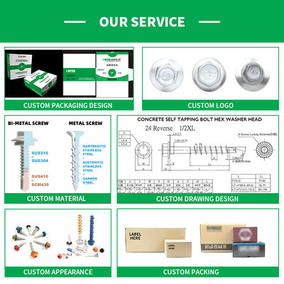 SS410 Flanch Hex Head In acciaio inossidabile per viti di perforazione auto-perforazione con lavastoviglie EPDM