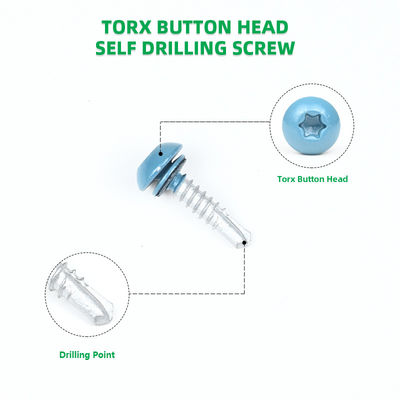 SS410 In acciaio inossidabile color corroshield Roofing Screw 1'' Pan Head Torx Self Drilling Screw con lavastoviglie