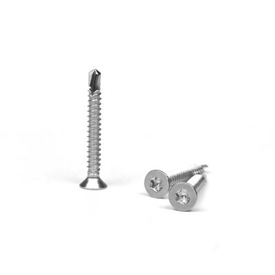 In acciaio inossidabile giallo Sus 304 Csk Torx Flat Head Self Drilling Screws Inox 3,9x25mm