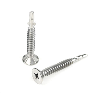 Vattone a testa piatta in acciaio inossidabile auto-perforazione con ala 4.5x37mm con finitura Ruspert