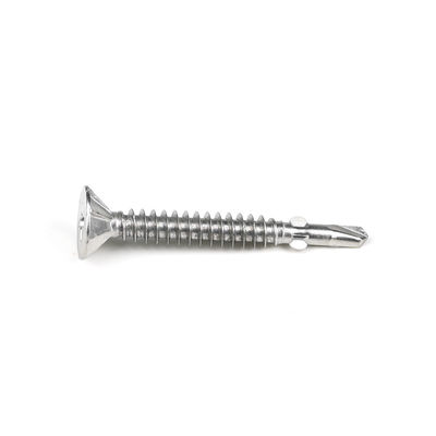 Vattone a testa piatta in acciaio inossidabile auto-perforazione con ala 4.5x37mm con finitura Ruspert