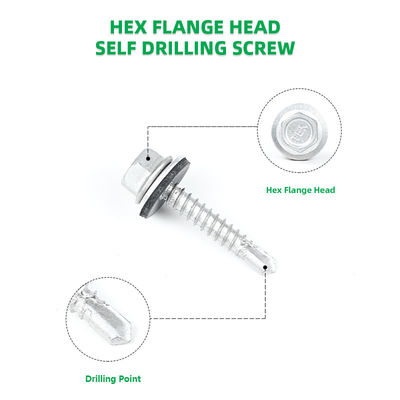 410 Hex Flange Coating 5.5x25mm Tek Screw auto-perforazione per rivestimento della parete
