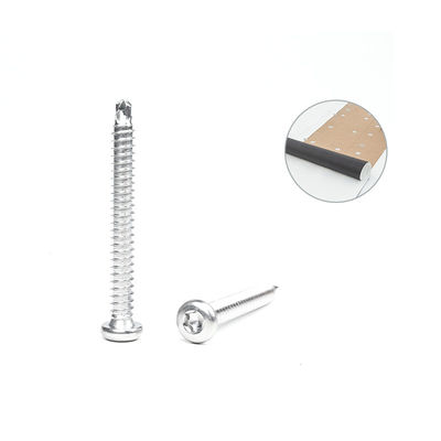 Plain 6.3x55 SUS410 Pan Torx Star Screw Stainless Steel Button Head per tetto Epdm Membrana