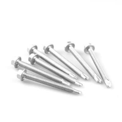 Flancia esessuale rivestita in lega di zinco 6.3x65 Bi-metallo 304 vite per il rivestimento della parete