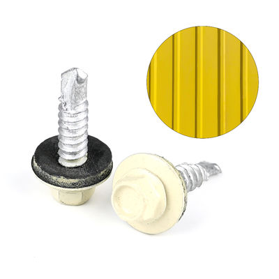5.5x25 Legatura di zinco rivestito HEX testa viti auto-perforazione con EPDM Lavatrici tetto bimetallo