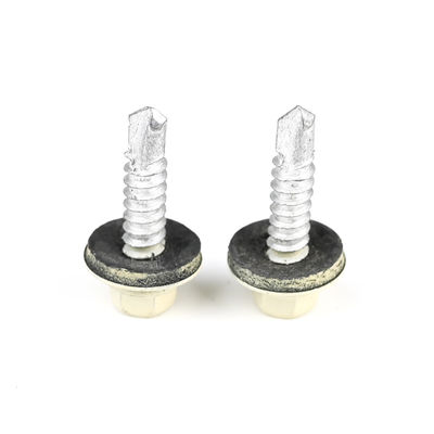 5.5x25 Legatura di zinco rivestito HEX testa viti auto-perforazione con EPDM Lavatrici tetto bimetallo