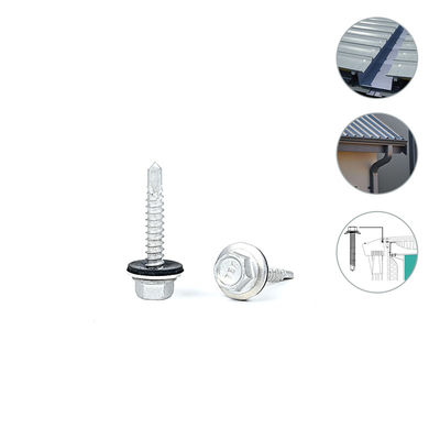 Vetture per auto-perforazione su tetti metallici con flangia esessuale rivestita con lega di zinco