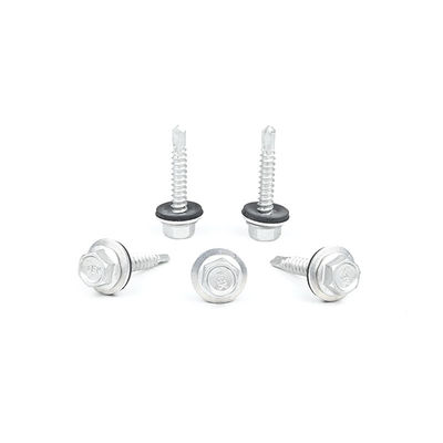 Vetture per auto-perforazione su tetti metallici con flangia esessuale rivestita con lega di zinco