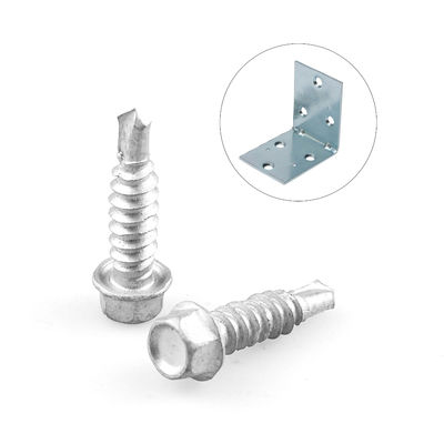 Legata di zinco rivestita con 6.3x25 vite bimetaliche per auto-perforazione vite esessuale testa della lavatrice Tek vite per braccia d'angolo