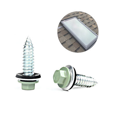 100% QC Test Lega di zinco Rivestito 11/32x1/4' Hex Head Sheet Metal Screw per lucernario